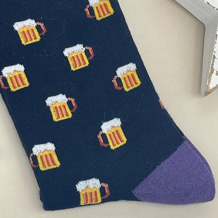 Men's Bamboo Beer Socks In Black Men's Bamboo Beer Socks In Black